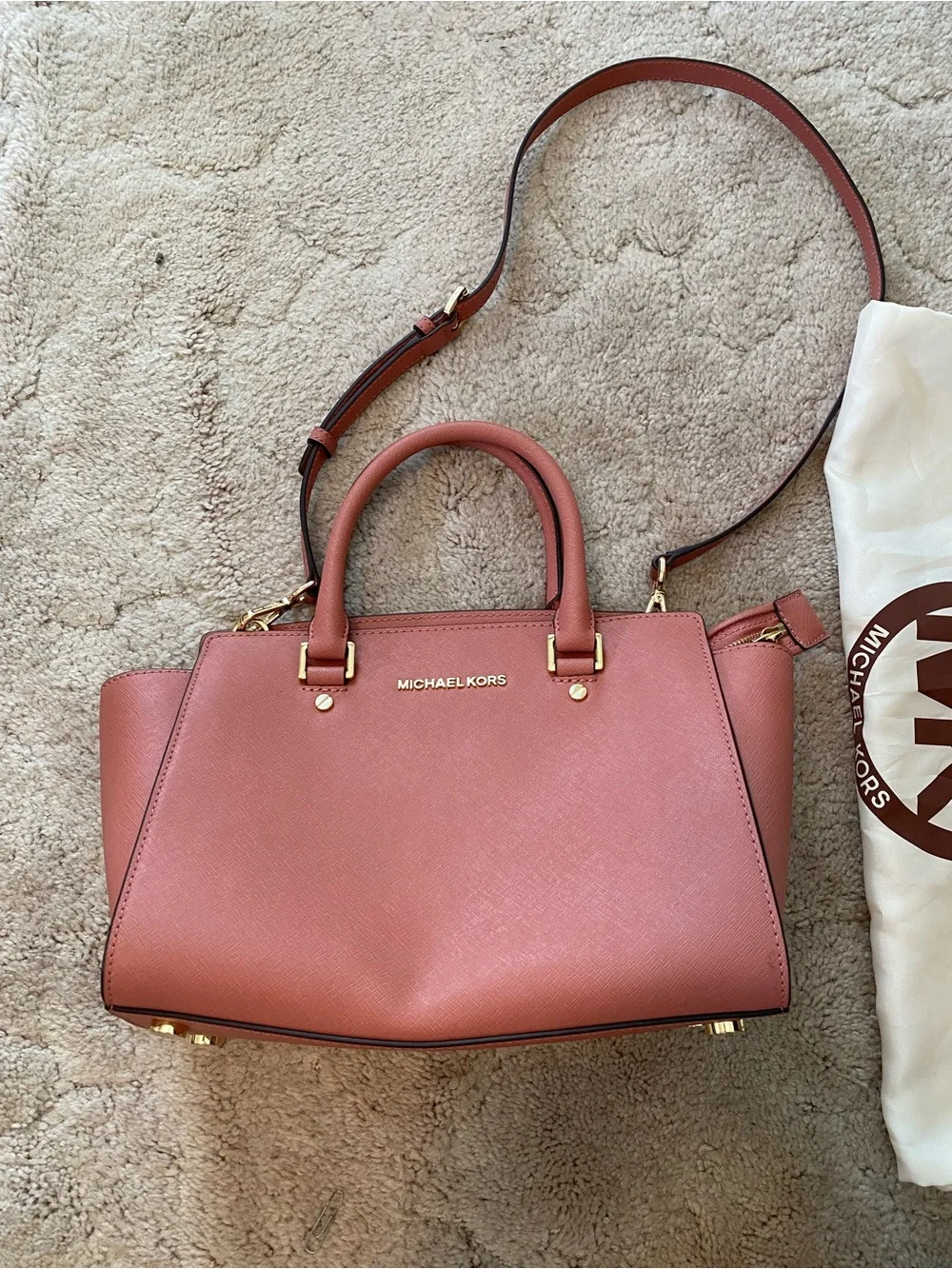Michael Kors Rose Pink Saffiano purse